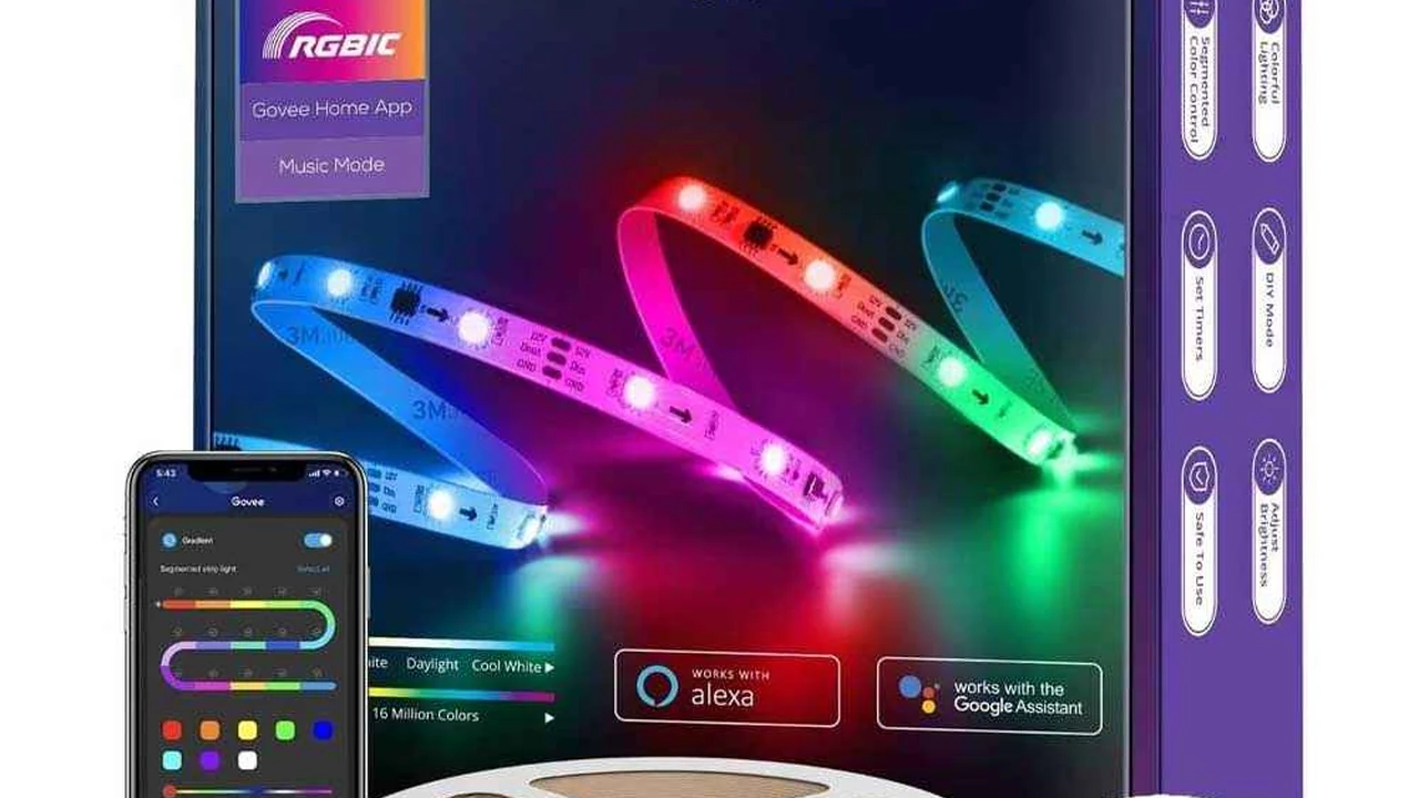 Govee Tiras LED WiFi RGBIC 5M: análisis de compra para iluminación ambiental